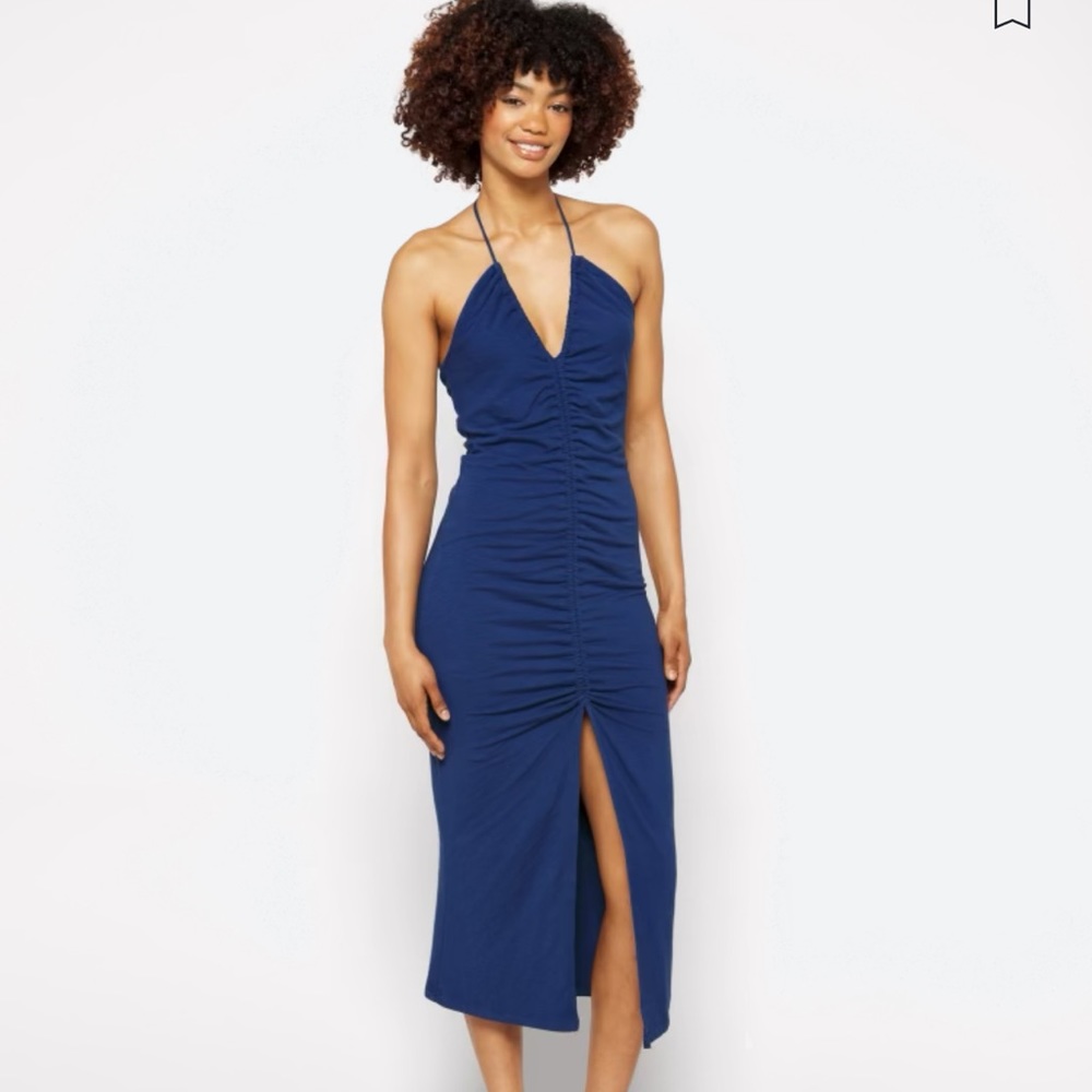 Sexy summer dress with drawstring spaghetti strap
